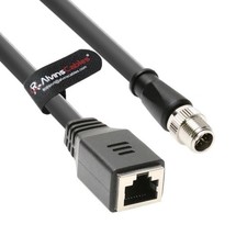 M12 X-Code 8Pin Male to RJ45 Socket Ethernet Cable for Cognex Keyence Camera picture