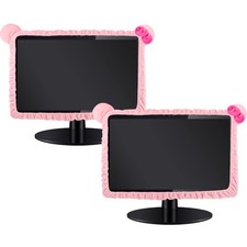 Remagr 2 Pcs 20''-29'' Kawaii Computer Monitor Cover with Cat Ear pink picture