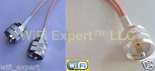 LONG UHF male PL259 to Y type 2X Male PL-259 Splitter Combiner cable RG316 picture