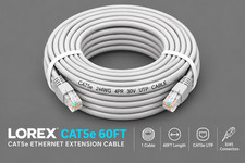Lorex CAT5e Ethernet Cable 60ft RJ45 Network Extension Cable Gray 18.3m picture