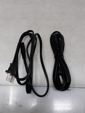 2 Pcs 6FT US 2 Prong Port AC Power Cord Cable Figure 8 Male Plug Slim 18/2 Gauge picture