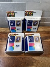 HP 57 Tri-Color Ink Cartridge Exp Aug 2004 Deskjet Photosmart Officejet Lot Of 4 picture
