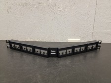 Panduit CPPLA24WBLY Mini-Com 24 Port Angled Modular Patch Panel Port 1 RU Black picture