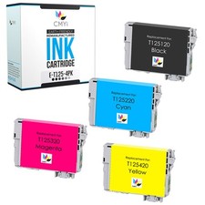 CMYi 4PK Compatible Epson 125 Ink Cartridges for Stylus NX127 Workforce 320 323 picture