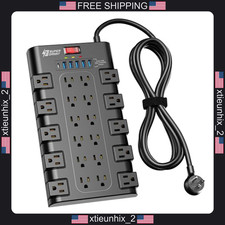 Power Strip Surge Protector with 22 Outlets and 6 USB Ports, 2100J, 6.5Ft Cord picture