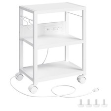 Industrial Printer Cart, 3-Tier Mobile Printer Stand, Rolling Cart with 2 AC ... picture