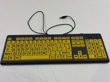 Large Print High Contrast Wired USB Keyboard for Visually Impaired picture