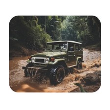 Off Road 4x4 FJ40 Mouse Pad Jungle Trail Adventure Truck Mud Desk Mat picture