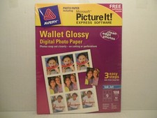 Avery Microsoft Picture It Wallet Glossy Express Software Digital Photo Paper picture