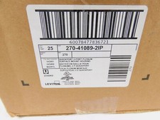 41089-2IP Leviton Surface-Mount QuickPort Box, 2-Port, Ivory - 25 PACK picture