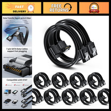20-Pack SATA III Cable Set - 10 Straight & 10 Right Angle Connectors, High-Speed picture