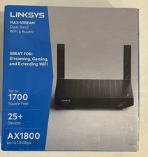 Linksys AX1800 Max-Stream Dual-Band WiFi 6 Router (MR7350) NEW SEALED picture