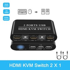 4K HDMI KVM Switch 2 In 1 Out HDMI-compatible/USB 2.0 KVM Switcher Box picture