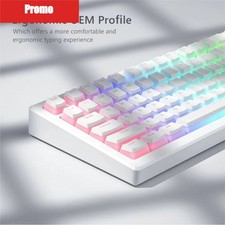 129 Key PBT Pudding Keycaps OEM Profile Double Shot Set for Mechanical Keyboard picture