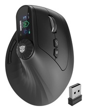 Transformers Vertical Ergonomic Mouse with LED Screen & Knob Control Black picture