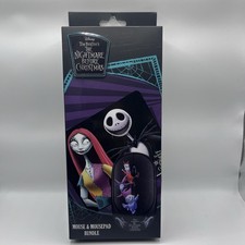 Mouse And Mouse Pad  Jack and Sally nightmare before Christmas pad mat non-slip picture