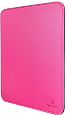 Compact Mini Mouse pad 6x8 Inch, Faux Leather, Rubber Base, Stitched Edges, Pink picture