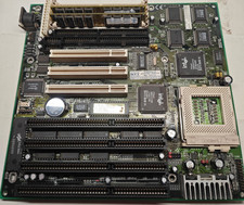 Socket 7 Motherboard A-Trend ATC-1000, CPU & 32 MB RAM + Bonus picture