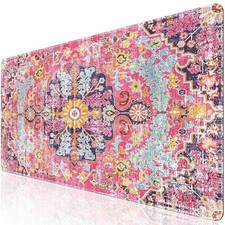  Large Boho Desk Mouse Pad Mat,Computer Desk Cover Mat with Smooth Lycra  picture