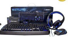 Gaming Combo – Keyboard Mouse Headset Set - (Sportsbot SS301) Open Box) picture