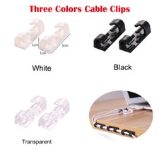 20x Cable Clips Adhesive Cord Management Wire Holder Organizer Fixation Clamp picture