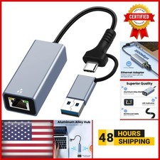 USB C to Ethernet Adapter Gigabit RJ45 1000Mbps Wired LAN Network picture