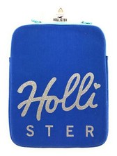 Hollister Tablet Case Zip Cover Glitter Bling Logo Padded iPad Blue Sleeve picture