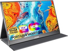 MNN Portable Monitor 15.6inch FHD 1080P USB C HDMI Gaming Ultra-Slim IPS Display picture