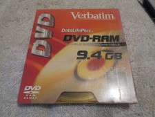 SEALED Verbatim DVD-RAM Double Sided Type 4 rewritable 9.4GB DataLifePlus 94053 picture