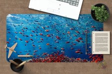 3D Deep Sea Fish Group 7 Non-slip Office Desk Mouse Mat Keyboard Game picture