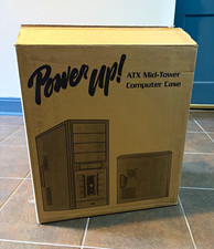 Power up TC3J-4511 ATX Mid-Tower PC Case Black Vintage Retro Computer picture