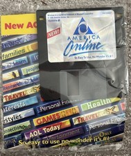 America Online Vintage Floppy Disk (aol) Internet Sealed New Rare Nostalgia 1998 picture