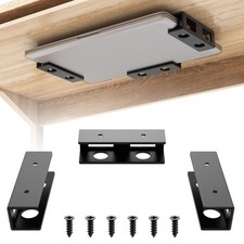 3 PCS Under Desk Laptop Mount with Anti-Scratch Silicone Pad Under Desk Holder M picture