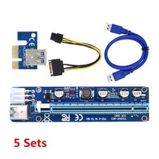 5Pcs 60Cm 008C Pcie Riser Card 1X To 16X USB 3.0 Cable Crypto Mine Cable Adapter picture