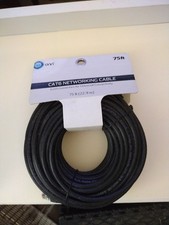 onn. CAT6 RJ-45 to RJ-45 Ethernet Network Cable 75 ft Black Round picture