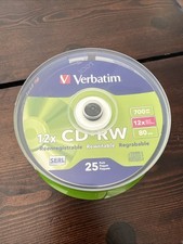 Verbatim CD-RW Discs 700MB/80min 4X/12X Spindle (25 PACK) picture