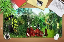 3D Hand Drawn Tropical Green Forest 7 Non-slip Office Desk Mouse Mat Game picture
