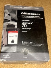 Office Depot Lexmark 70 Black Ink Cartridge 12A1970 Sealed picture