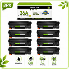 8x Compatible Toner Cartridge CB436A For HP 36A LaserJet P1505 P1505n Printer picture