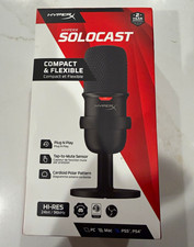 HyperX SoloCast USB-A Wired Cardioid Condenser Mic Tap-to-Mute Stand Black picture