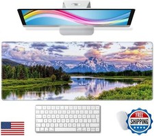 Gaming Mouse Pad, Large Non-Slip Rubber Base Mousepad, Keyboard Mouse Mat, De picture