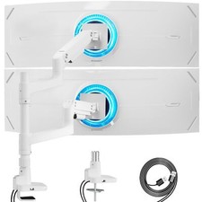 Dual Monitor Arm for Ultrawide Heavy Duty Curved Monitor Stacking, Fits 17-49... picture