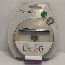 10-pk Memorex White Inkjet Hub Printable DVD-R 16x 4.7GB 120m w/ Bonus Marker picture
