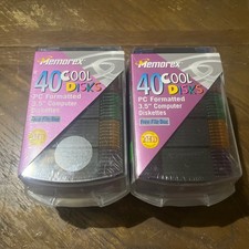 Memories 40 Cool Discs PC Formatted 3.5 Computer Diskettes Lot picture