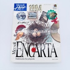 Microsoft Home Encarta 1994 Encyclopedia For PC CD-ROM Complete w/ Box picture