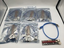 Ubit 6 Pack Latest PCI-E Riser Express Cable 16X to 1X See Photos  picture