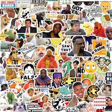 306pcs Funny Meme Vinyl Stickers Pack, Large Bulk Sticker for 306 Pcs, Multi  picture