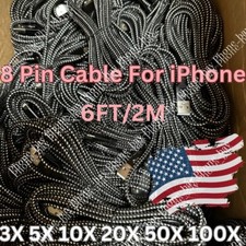Fast Charger Cable Heavy Duty 6FT For iPhone 14 13 12 11 Charging Cord WHOLESALE picture