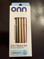 ONN 2-in-1 Stylus Set 4 Pack OPEN BOX picture