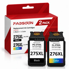 PG-275XL CL-276XL 2PK BK/Tri-Color XL Capacity Ink Replacement for TS3520 TR4722 picture
